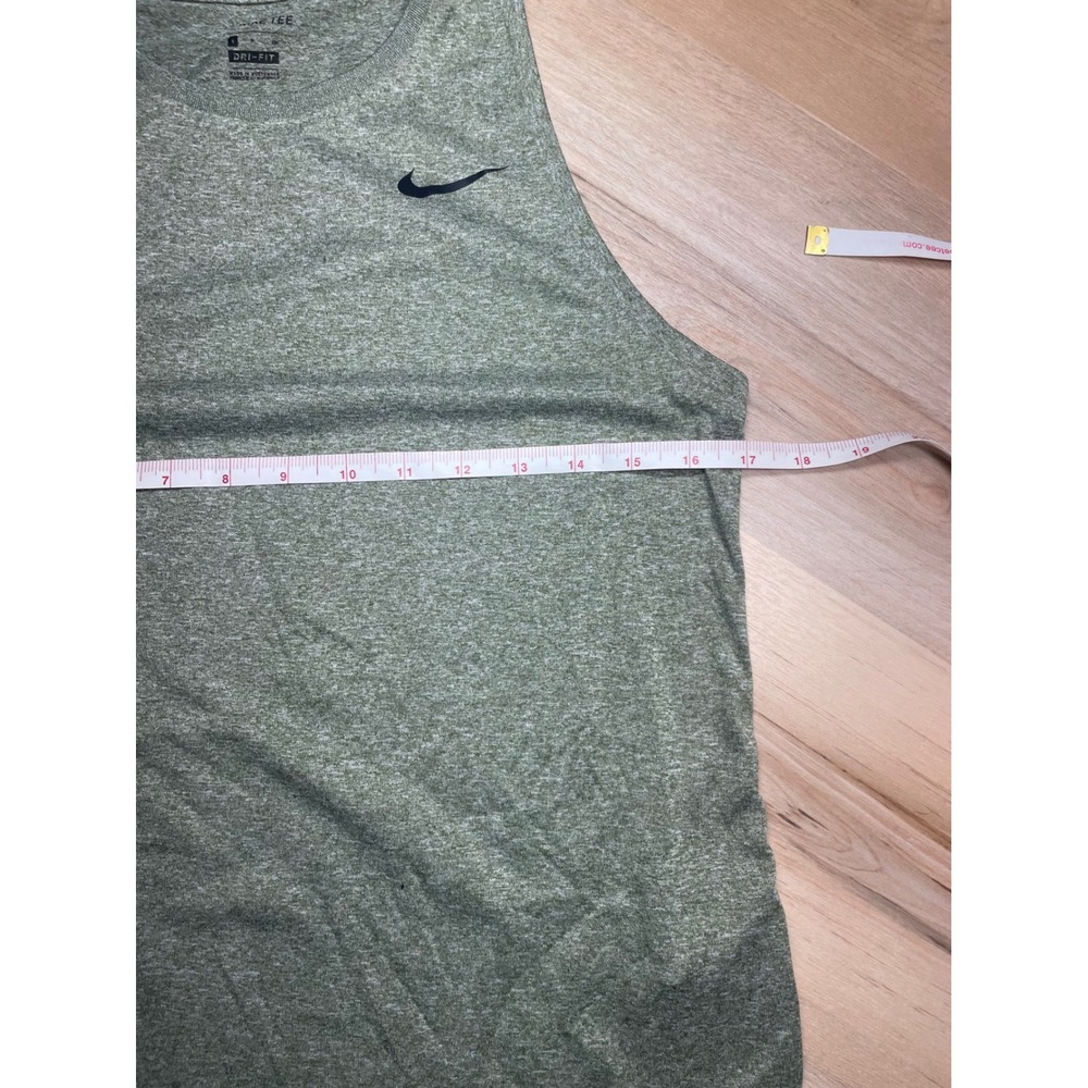 Nike Dri-FIT Tank Top Womens Small Green Heathered Sleeveless Athletic Training - Picture 6 of 8